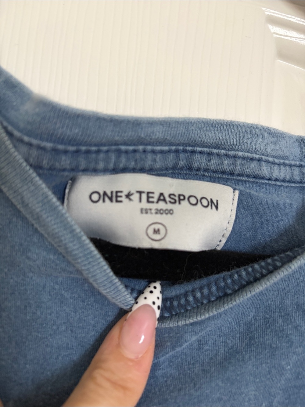 One teaspoon  Blue Star Print Sleeveless Tee - Picture 2 of 2